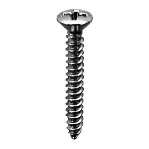 #10 X 1-1/2'' Phillips Oval Head Tapping Screw - Zinc